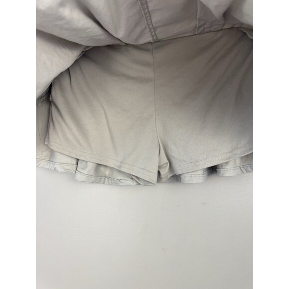 Refuge Womens Medium Khaki Micro Skort Pleated Mini Stretch Academia Y2K Preppy - Picture 4 of 11